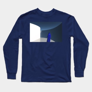 Figure in blue cloak Long Sleeve T-Shirt